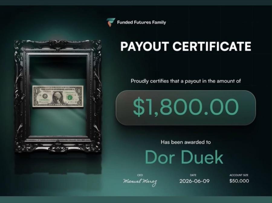 Funded Futures Family payout certificate